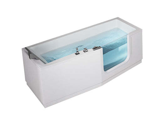 ELEGANZ  Badewanne mit Tür/Seniorenbadewanne 170x70/80cm  Ausführung Rechts