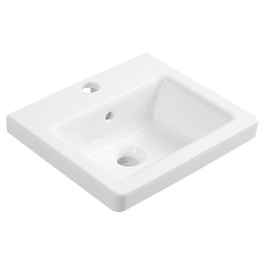 CITY Keramik-Waschbecken eckig 40x35cm, weiss