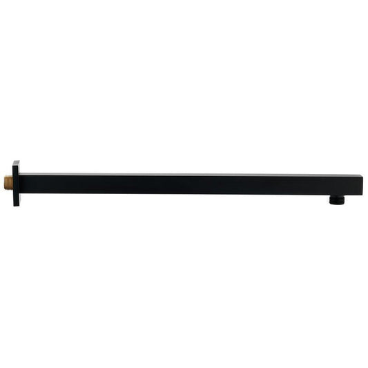 Duscharm quadratisch niedrig, 400mm, Schwarz matt