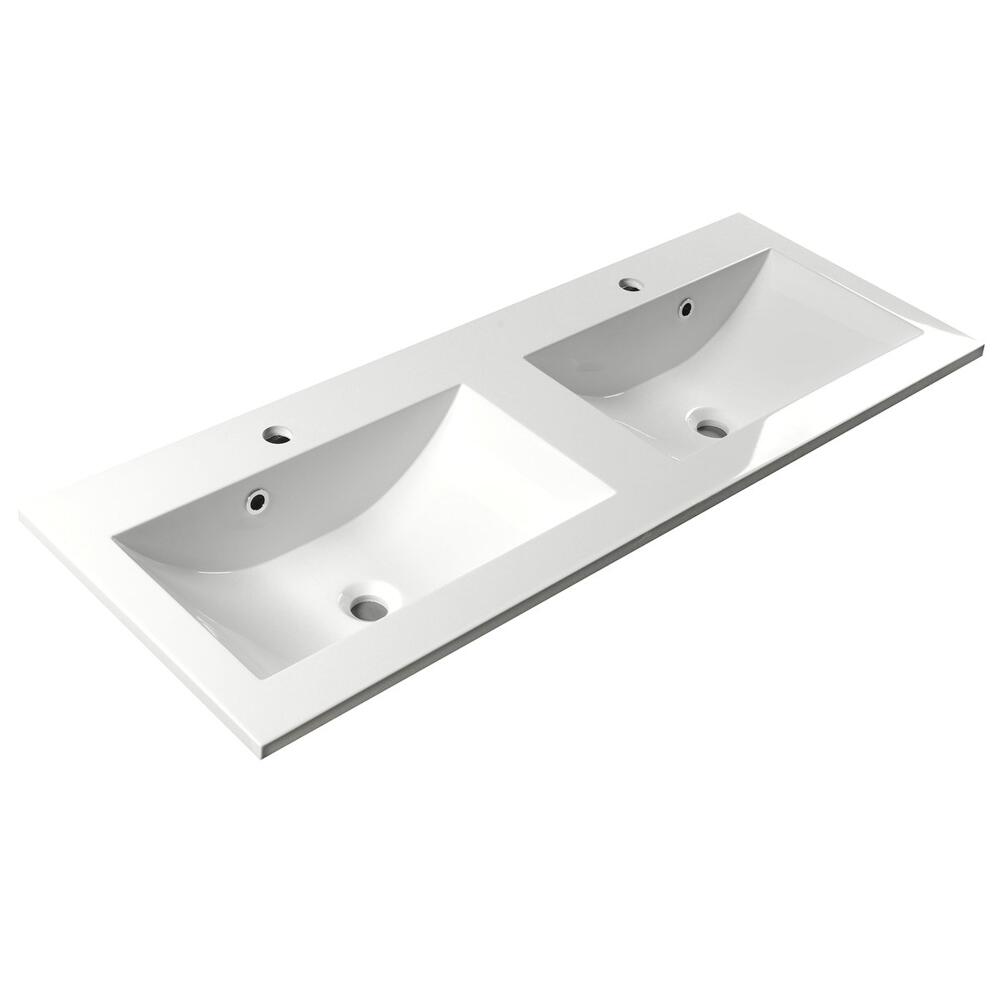 YUKON Waschtisch 120x45cm, Gussmarmor, weiß