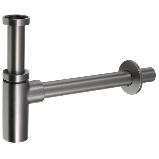 Waschtisch-Siphon 5/4", Ablauf 32mm, Rund, Gun metal