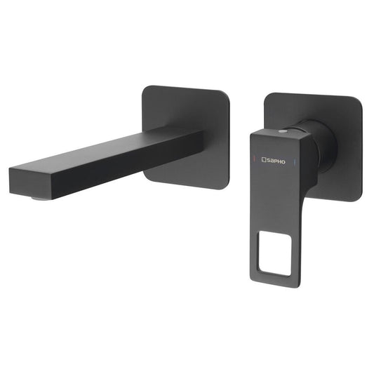 FORATA Unterputz-Waschtischarmatur, 18,5cm, schwarz matt