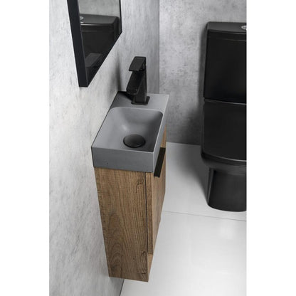 PICCOLINO Beton-Waschbecken 30,8x10x17cm, Armaturloch rechts, Grau