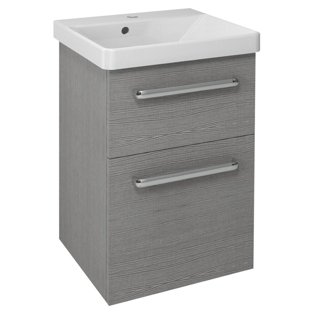 THEIA Unterschrank 46,4x70x44,2cm, 2xSchublade, Silbereiche