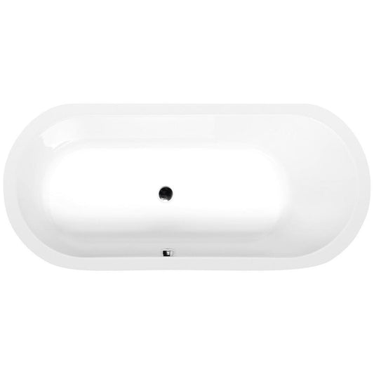 ASTRA O Ovale Badewanne mit Füßen 165x75x48cm, weiß