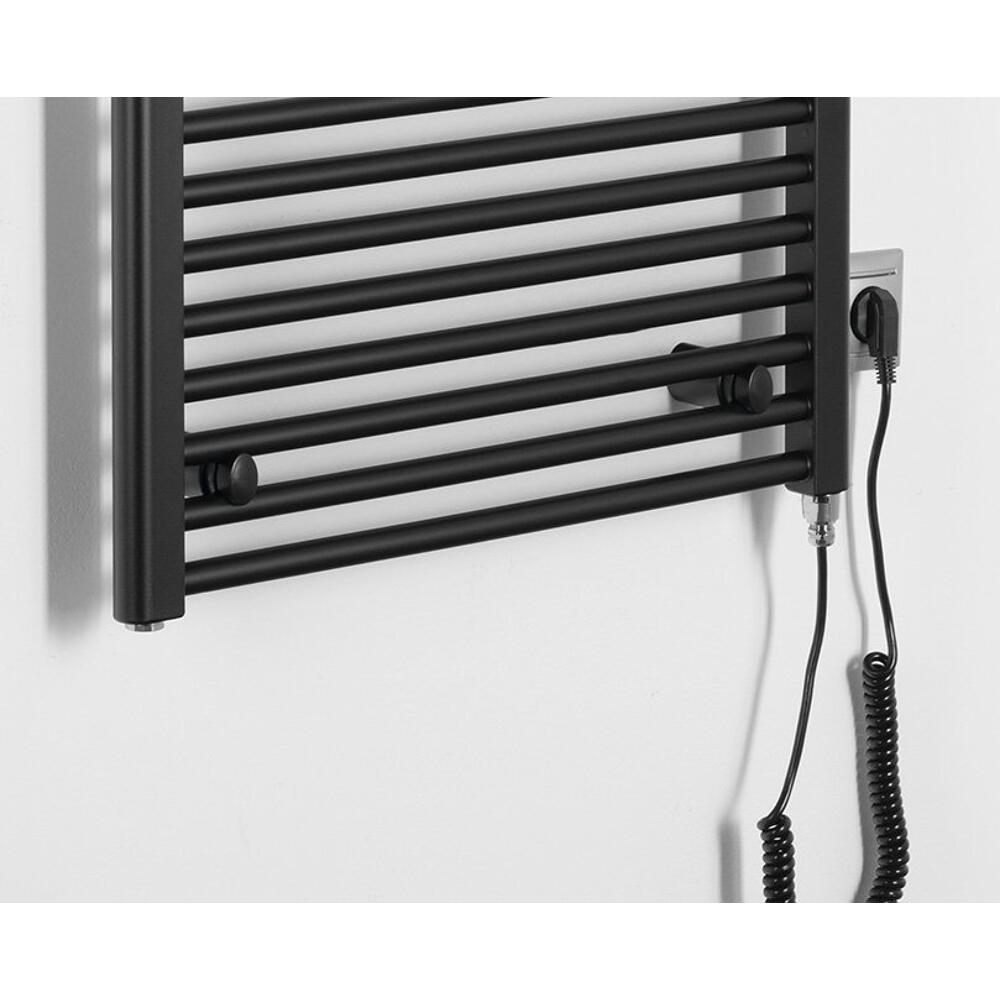 DIRECT-E Elektrischer Badheizkörper, gerade, 600x1320 mm, 600 W, Schwarz