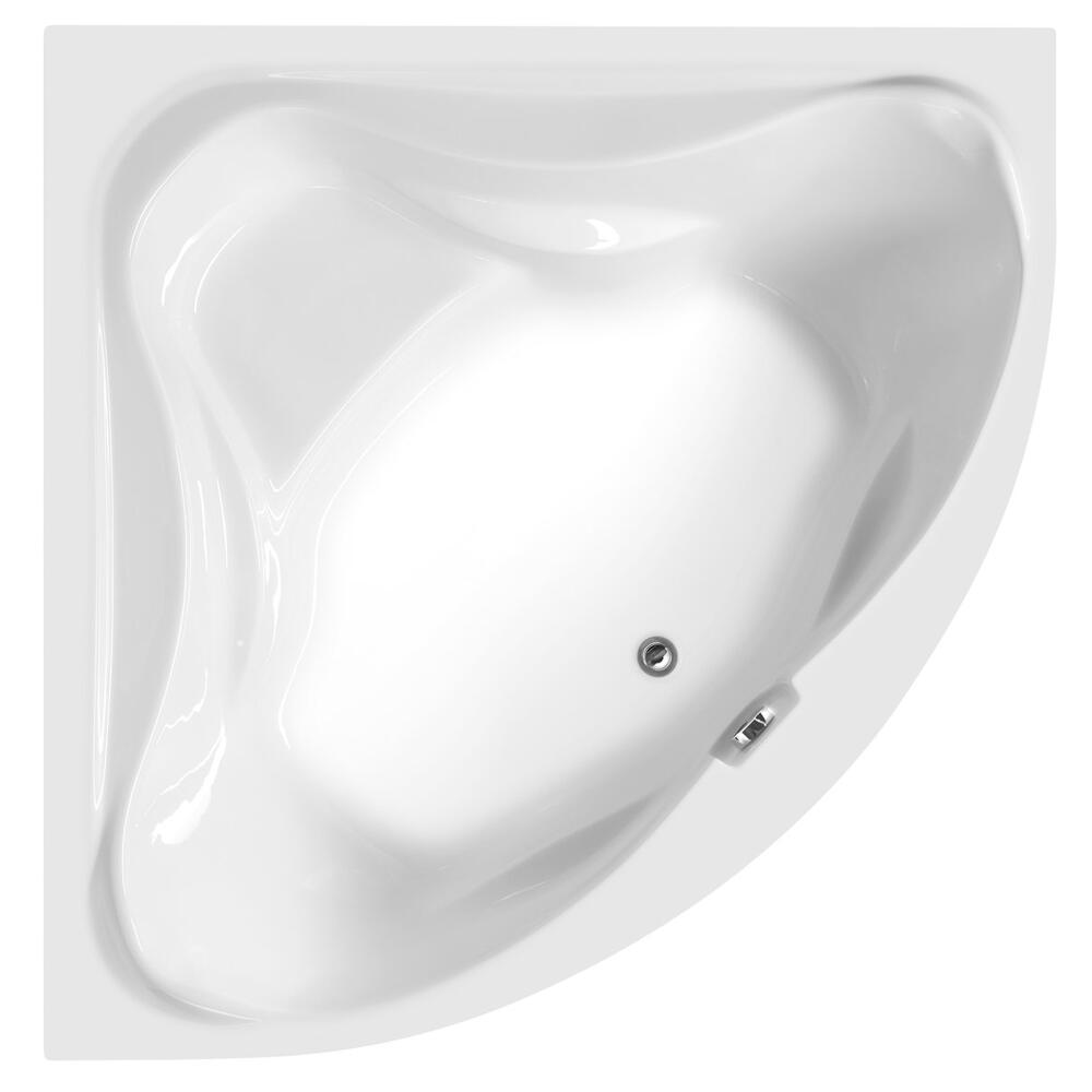 DUNAJ Eckbadewanne 140x140x48 cm, weiß