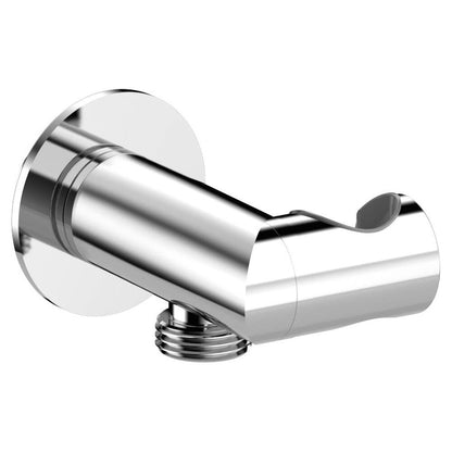Wasseranschlußbogen mit Brausehalter rund, drehbar, mit Schlauchanschluss, Chrom