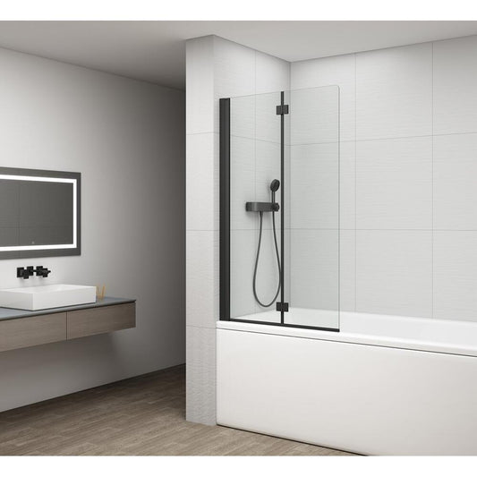 ROTA BLACK Duschabtrennung 900mm, Klarglas