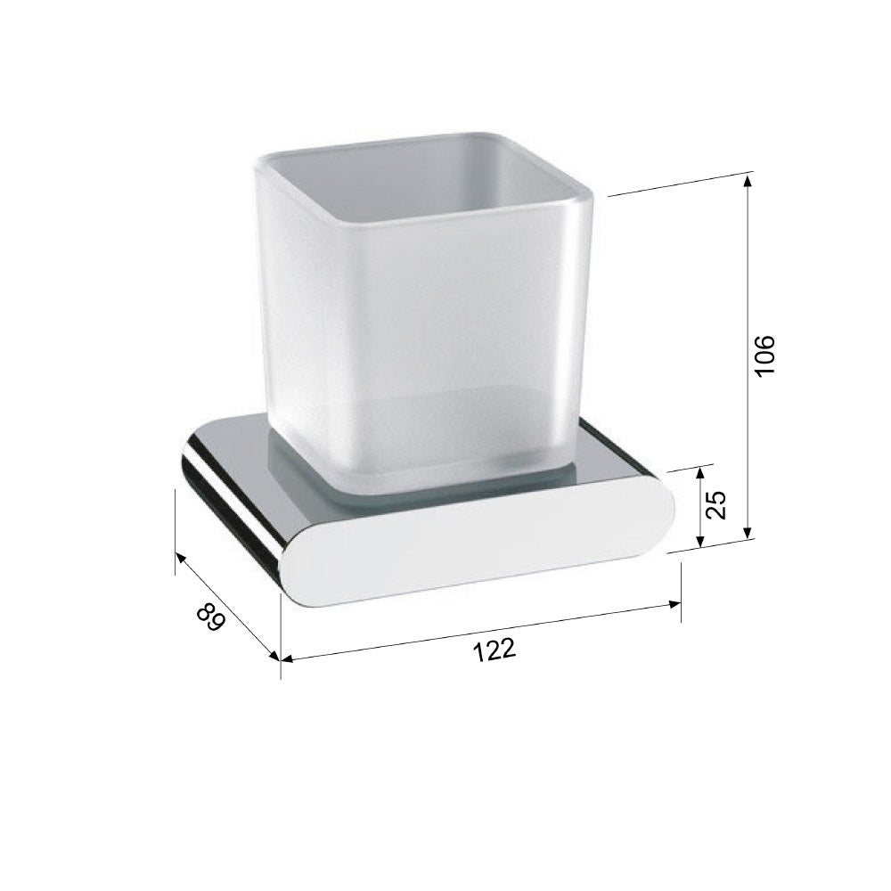 FLORI Glas, Milchglas, Schwarz matt