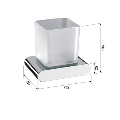 FLORI Glas, Milchglas, Schwarz matt