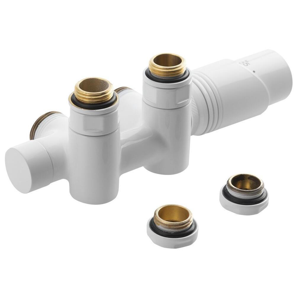 WICHER COMBI Thermostat-Anschlussgarnitur für Mittelanschluss 50mm, Weiß