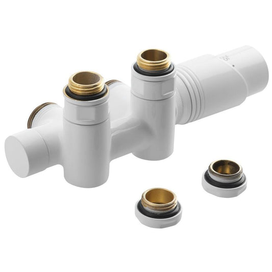 WICHER COMBI Thermostat-Anschlussgarnitur für Mittelanschluss 50mm, Weiß