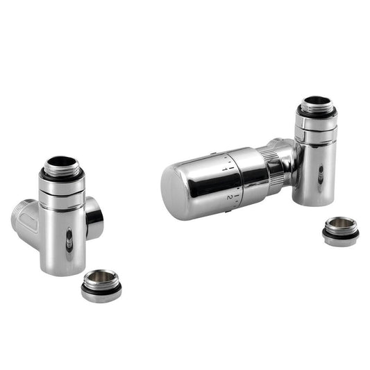CORNER COMBI Thermostat-Anschlusset, rechts, Chrom