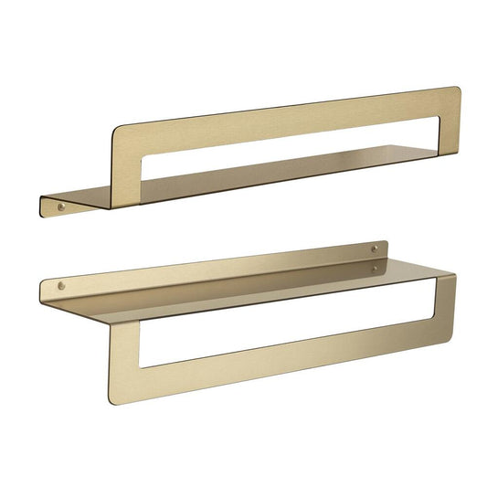 CLEO Ablage (mit) Handtuchhalter 500mm, Gold matt