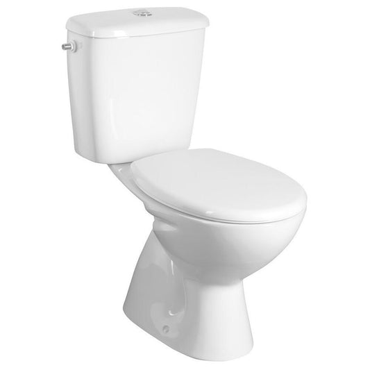 MIGUEL Kombi-WC inkl. Betätigungsplatte 3/6l, Abgang senkrecht, Weiß