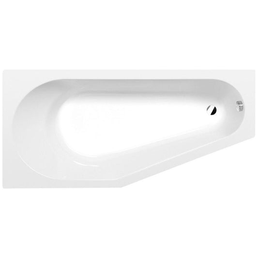 Raumspar Badewanne TIGRA 150x75x46cm links, weiß matt