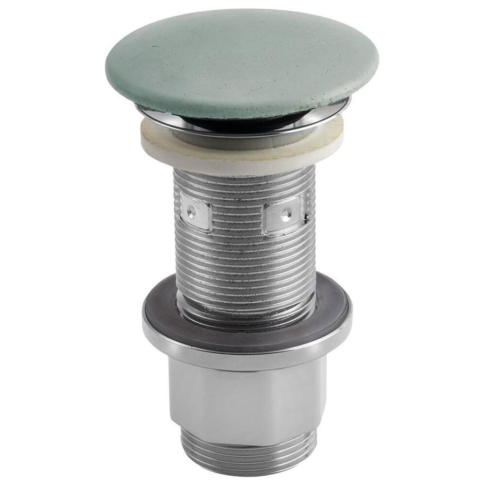 Waschbecken-Ablaufgarnitur 5/4", klick-klack, Beton-Stopfen, 10-80mm, Grün matt