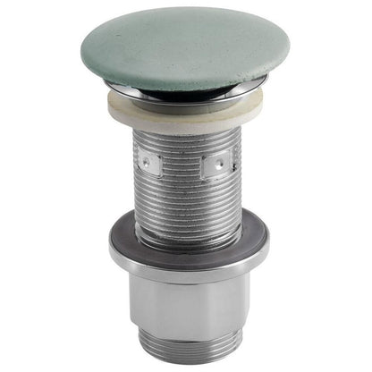 Waschbecken-Ablaufgarnitur 5/4", klick-klack, Beton-Stopfen, 10-80mm, Grün matt
