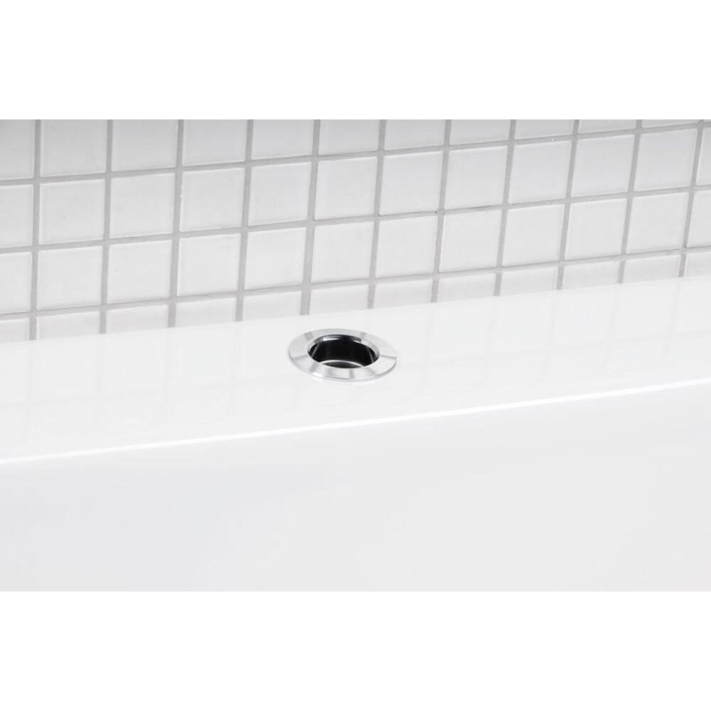 Durchführung rund, inkl. Schlauch F1/2"-M3/8", Chrom