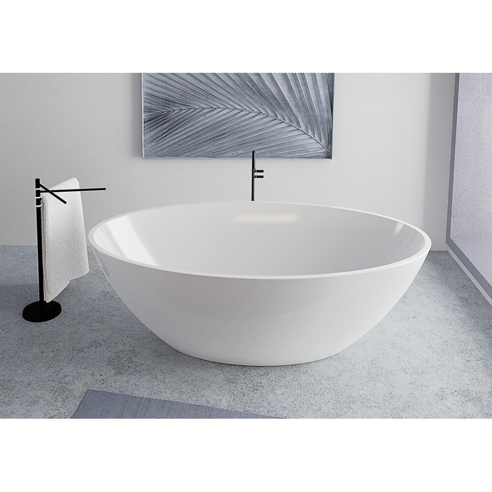 CORYN freistehende Badewanne 165x90x58cm, Weiß
