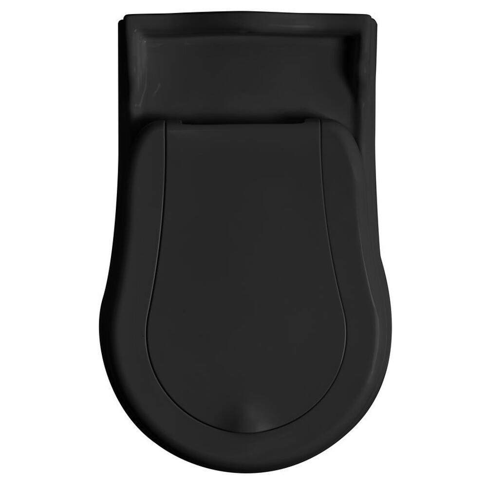 RETRO WC Becken 39x61cm, Abgang senkrecht/waagerecht, schwarz matt