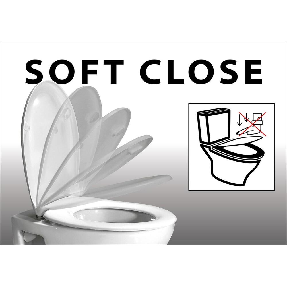 INFINITY WC-Sitz SLIM, Soft Close, Easy Take, stone grey