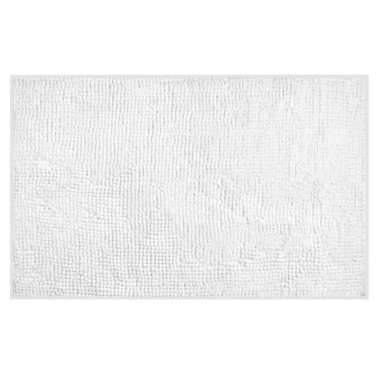 CHENILL Badewannenvorleger 50x80cm, 100% Polyester, Weiß