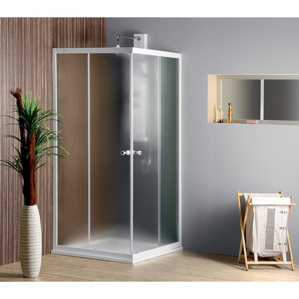 ALAIN Quadrat-Duschabtrennung 900x900mm, Brick Glas