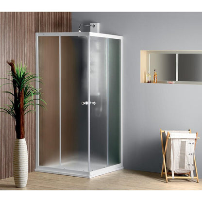 ALAIN Quadrat-Duschabtrennung 900x900mm, Brick Glas