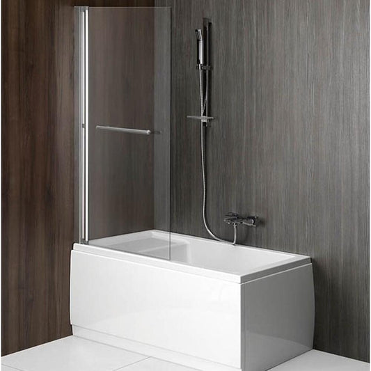 RIONI Badewannenfaltwand, B. 710mm, silber, Klarglas
