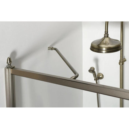 ANTIQUE Duschtür 800mm, rechts, Klarglas, bronze