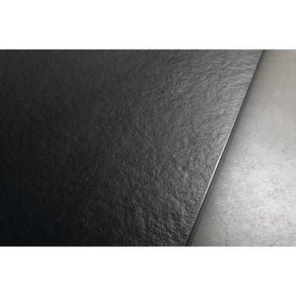 TRENECA Gussmarmor-Duschwanne 150x80cm,  schwarz matt