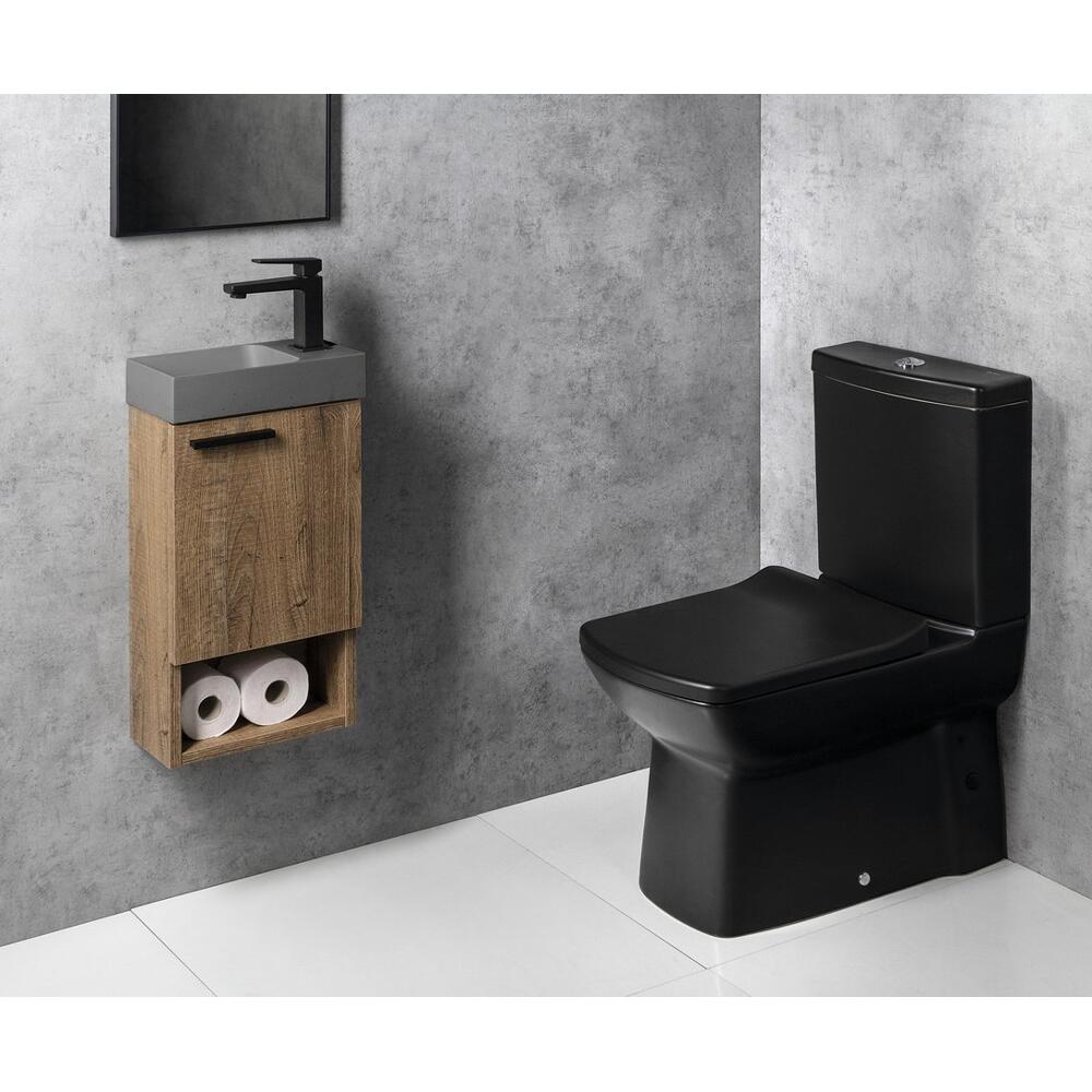 PICCOLINO Beton-Waschbecken 30,8x10x17cm, Armaturloch rechts, Grau