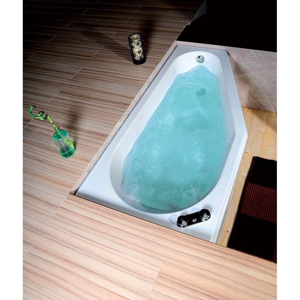 Raumspar Badewanne TIGRA 150x75x46cm, Rechts, weiß