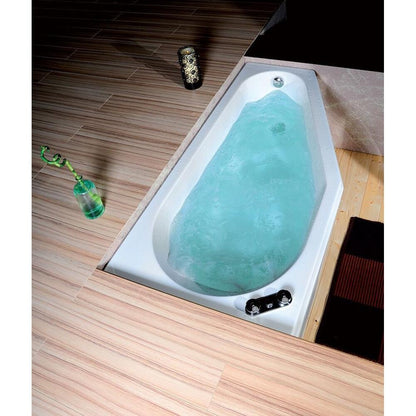 Raumspar Badewanne TIGRA 150x75x46cm, Rechts, weiß