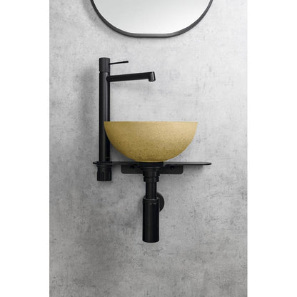 MINOR Betonwaschbecken zum Aufsetzen, Durchmesser 26cm, Gelb matt