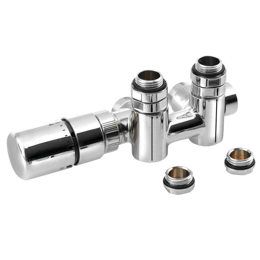 TWIN COMBI Thermostat-Anschlusset für Mittelanschluss, 50mm, links, Chrom
