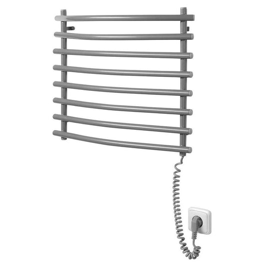 Handtuchtrockner elektrisch, 570x465mm, 72W, graues alu-metallic (RAL9007)