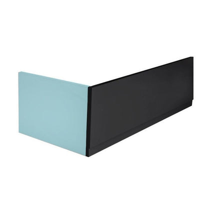 PLAIN Frontschürze 180x59cm, Schwarz matt, Rechts