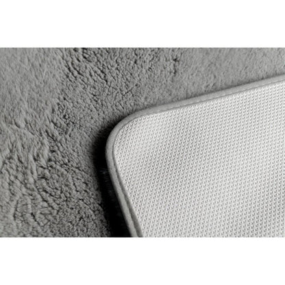 FUZZY Badematte, 50x80cm, 100% Polyester, Anti-Rutsch, Grau