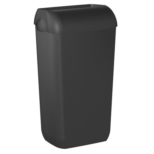 COLORED Hänge-Abfalleimer mit Deckel 23l, ABS, Soft Touch, Schwarz matt