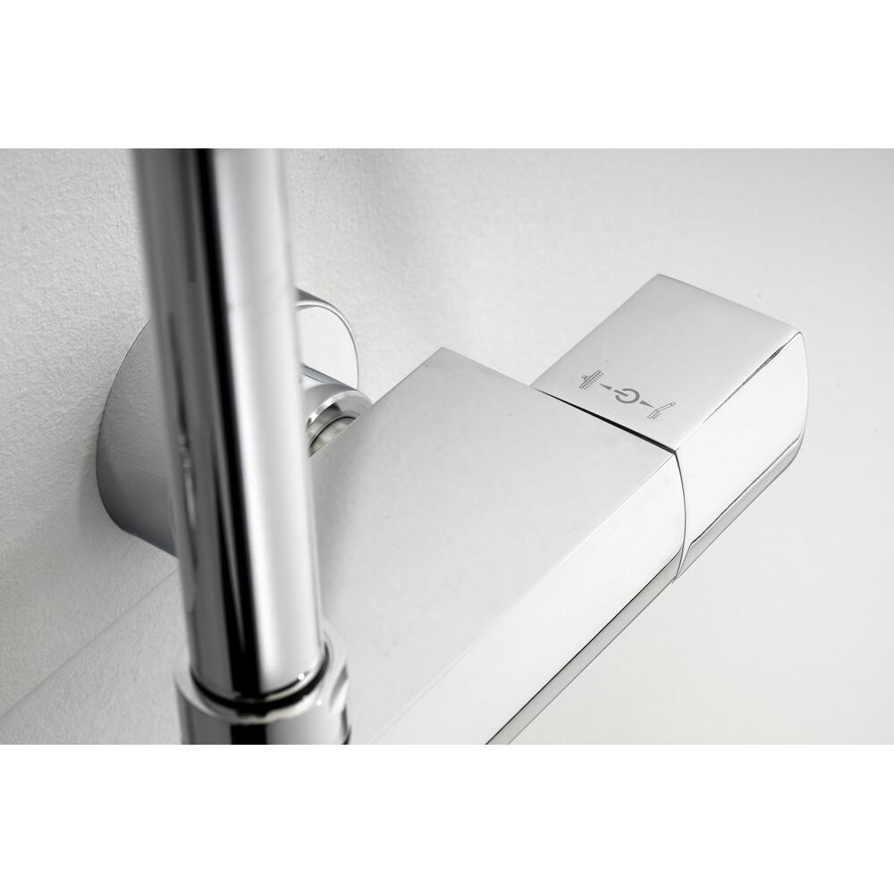 DARK Duschsäule mit Thermostat-Armatur, Chrom
