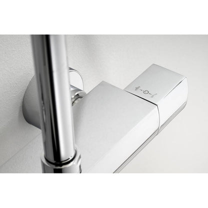 DARK Duschsäule mit Thermostat-Armatur, Chrom