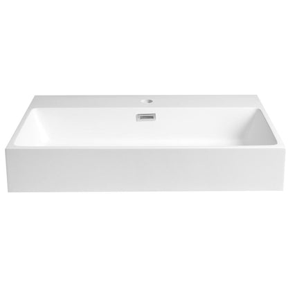 AQUATIC Waschtisch, Gussmarmor, 70x46cm, Weiß