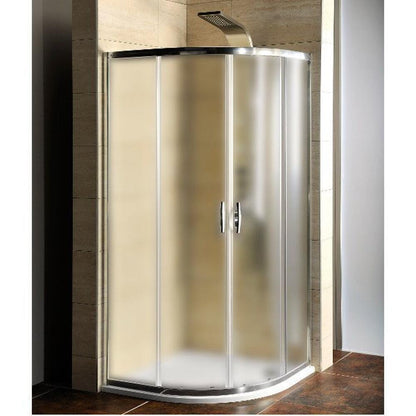 Duschkabine Viertelkreis 900x900x1900mm, BRICK Glas inklusive Duschwanne