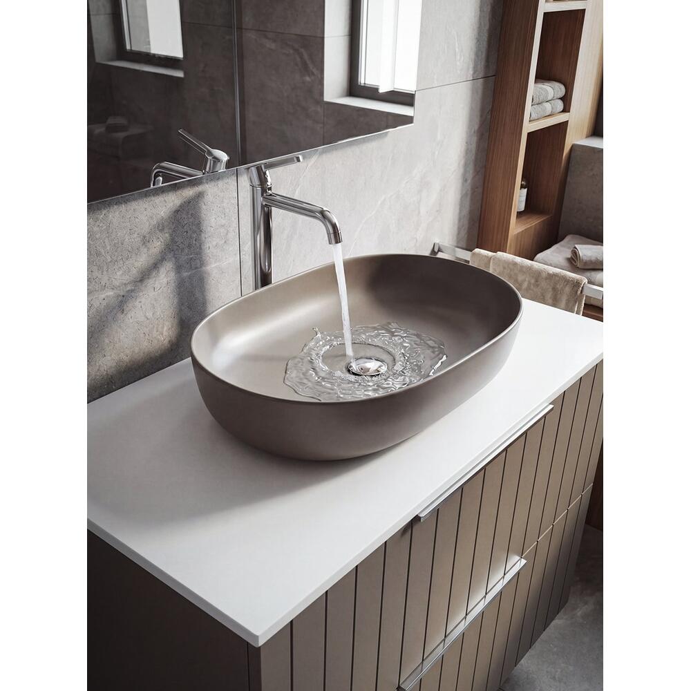 ARDEA Keramik-Waschtisch zum Aufsetzen, 60,5x41,5cm, Agila