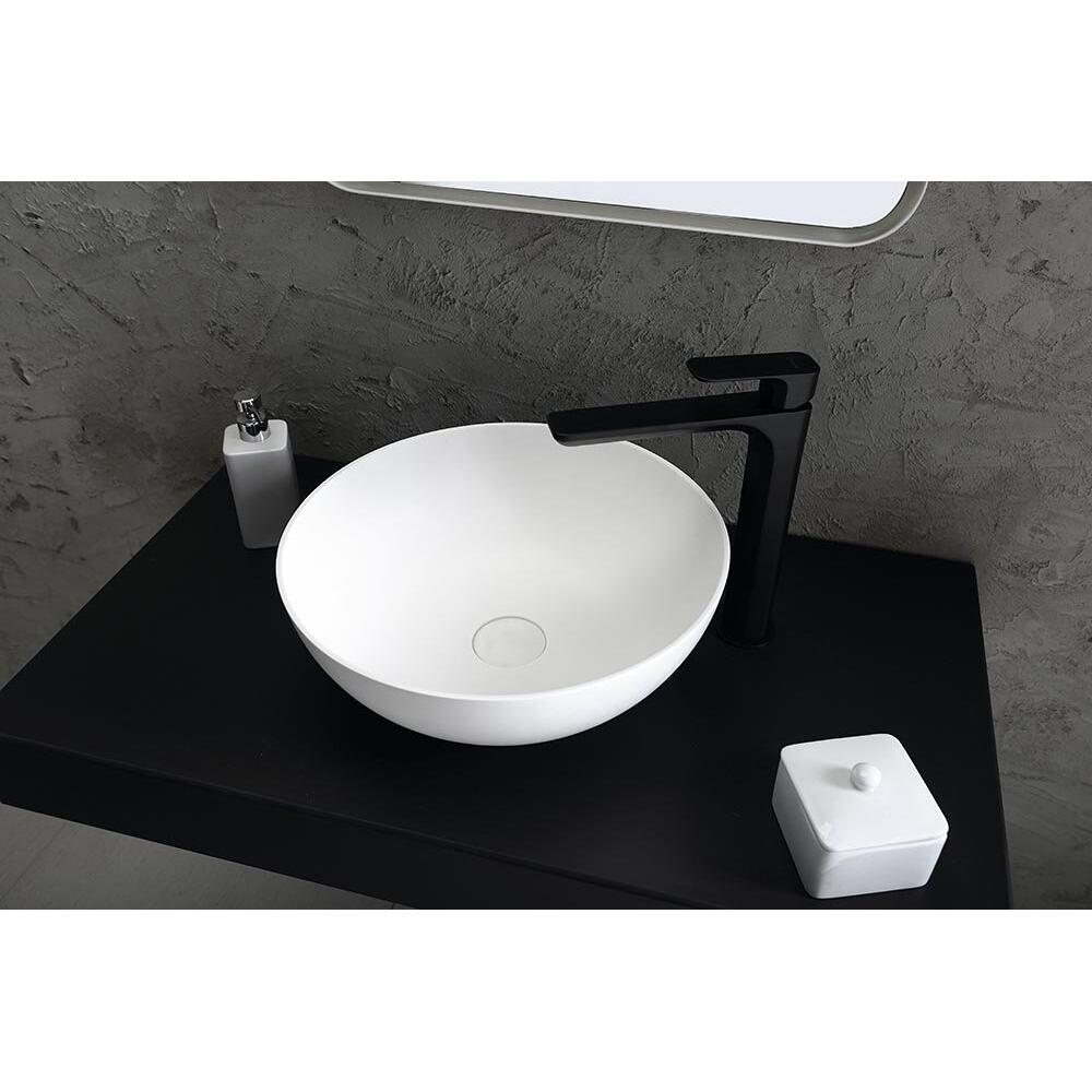 THIN Aufsatzwaschtisch, Ø 39 cm, Weiß matt