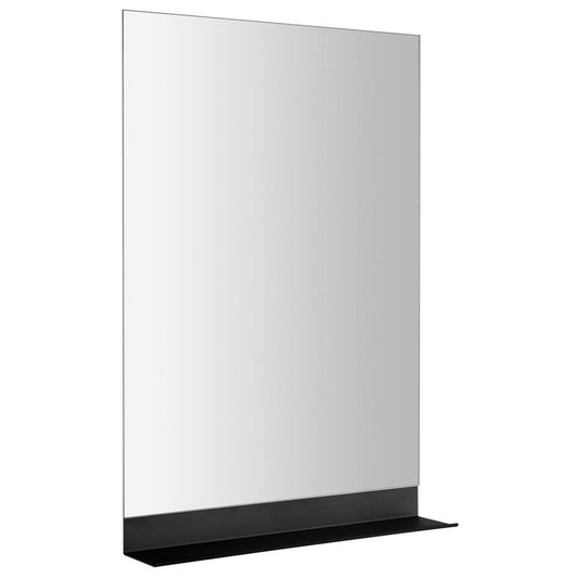 Spiegel mit Ablage 50x75cm, CU free, Schwarz matt