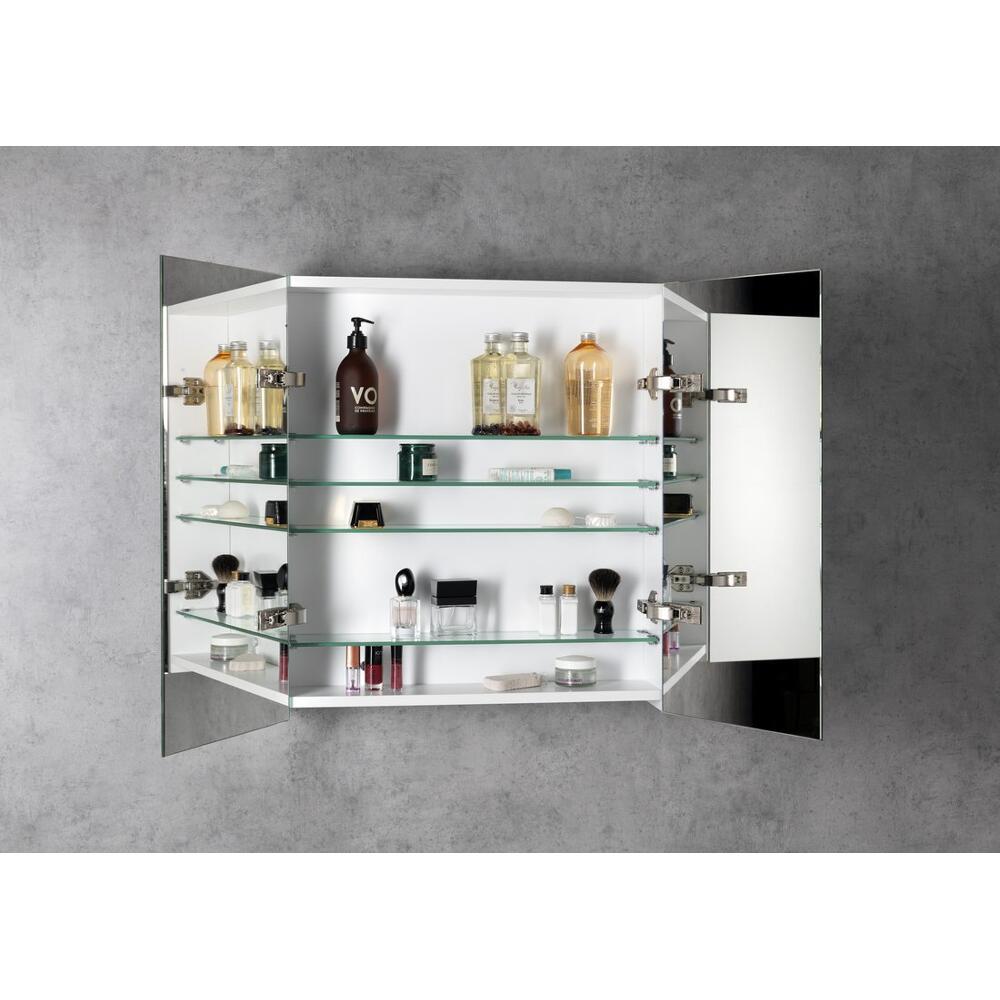 NEON Spiegelschrank, 60x66,5cm, weiß